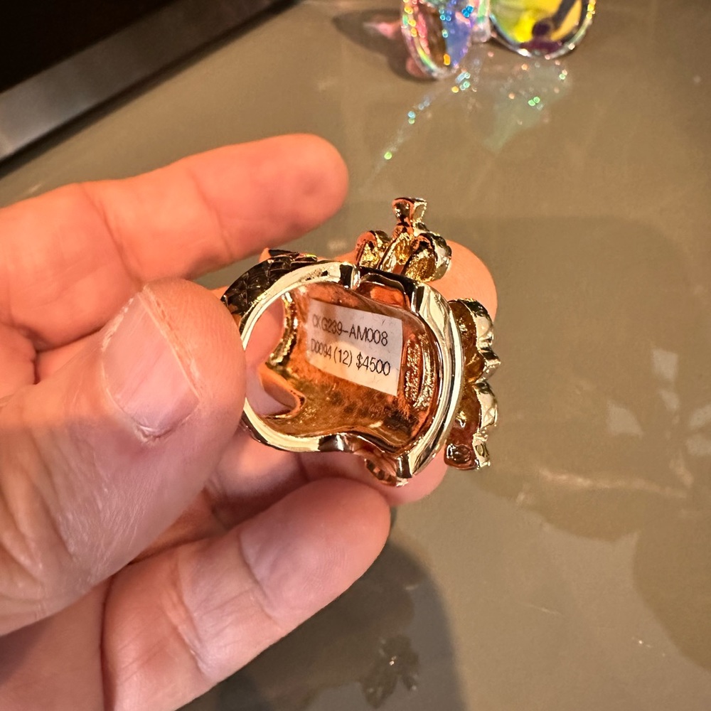 Authentic Roberto Cavalli Ring With Swarovski Cry… - image 3